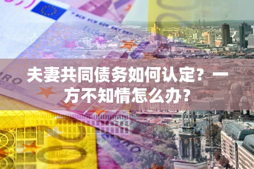 北京夫妻共同债务如何认定？一方不知情怎么办？