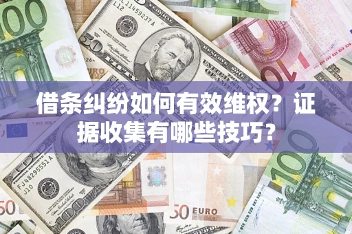 北京借条纠纷如何有效维权？证据收集有哪些技巧？