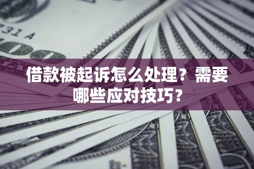 北京借款被起诉怎么处理？需要哪些应对技巧？